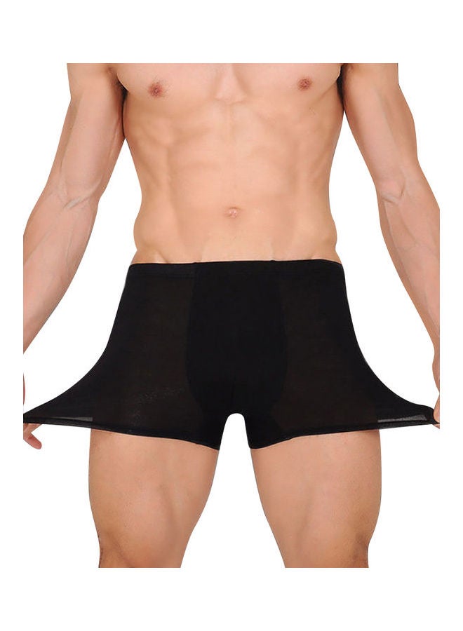 Generic - Breathable Men Boxer Underwear Black - Image 1
