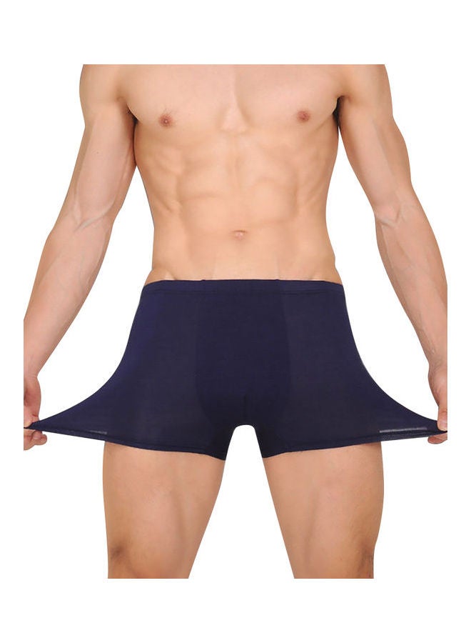 Breathable Men Boxer Underwear Deep Blue 