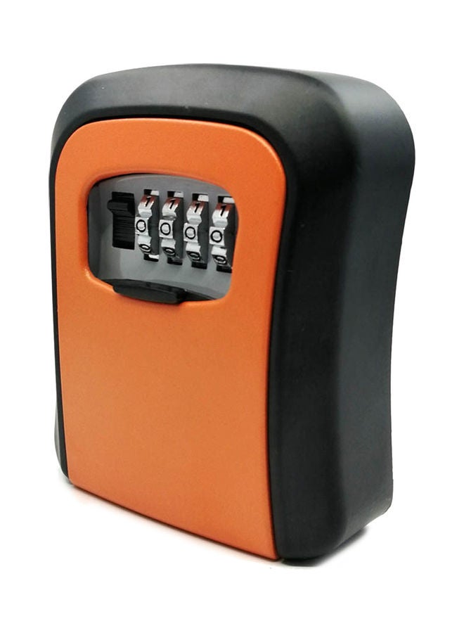 صندوق قفل للمفاتيح يثبت على الحائط برتقالي/أسود 11.90x4.90x9.50سم