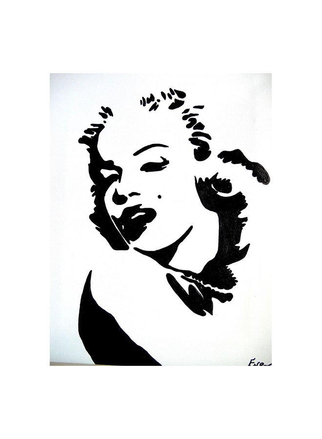 Fast Print People Decorative Vinyl Sticker Black 90x65cm