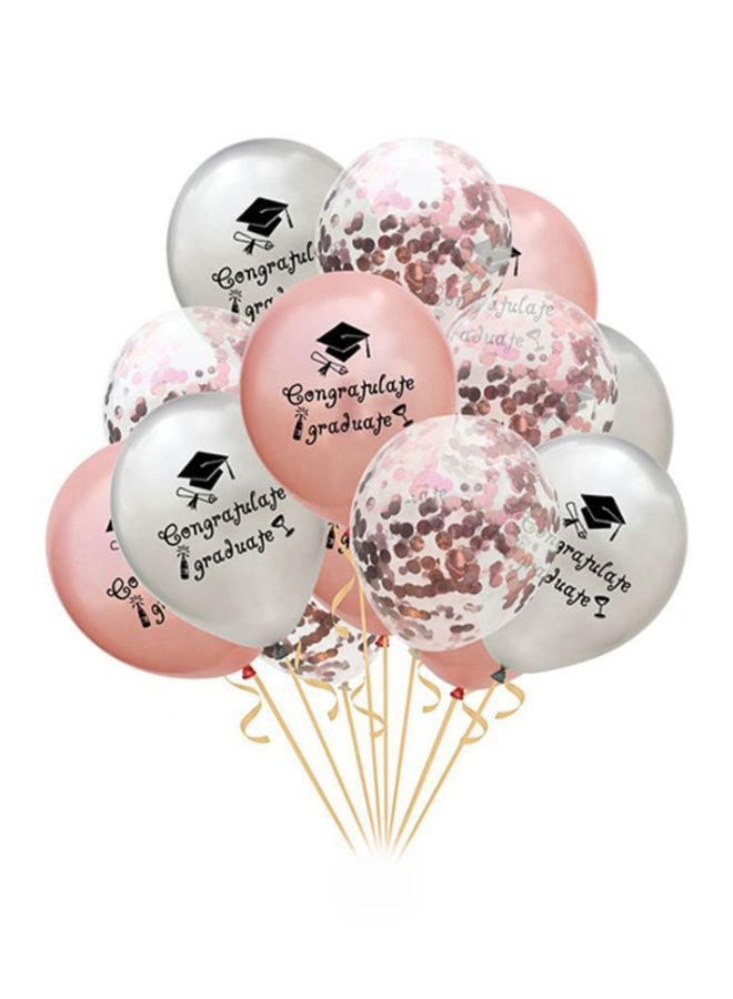 بالونات لتزيين حفلات التخرج مطبوع عليها "Congratulate Graduate"