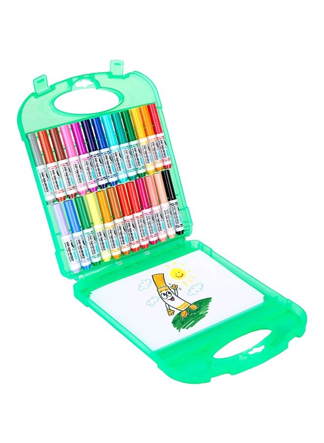 Crayola 65 Piece Pip Washable Squeaks Markers And Paper Kit With Storage Case 23.7x23.7x3.2cm - Image 1