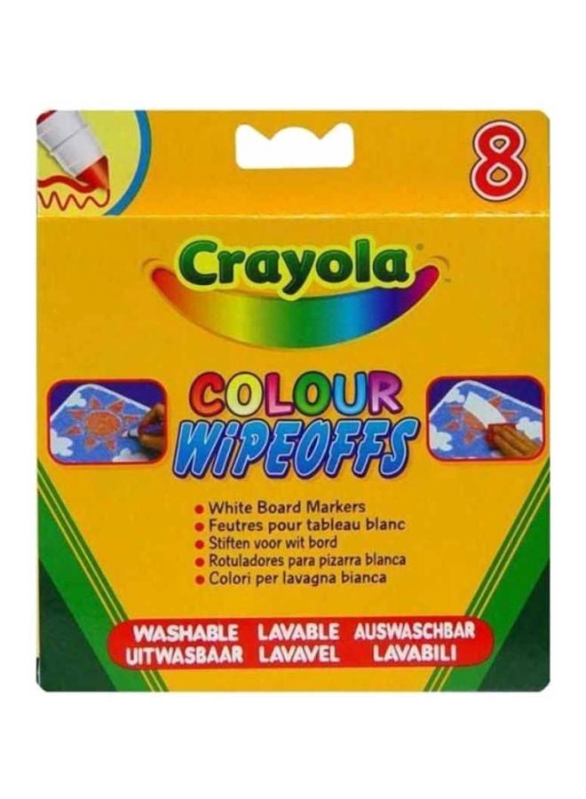 كرايولا طقم أقلام قابلة للمسح بنمط ألوان قوس قزح من 8 قطع