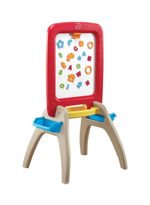 All Around Easel For Two Red/White/Grey