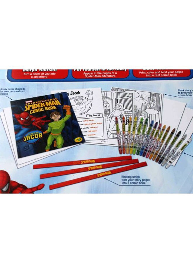 Crayola - Story Studio Spider-Man Comic Book Blue/Red/Green - Image 1