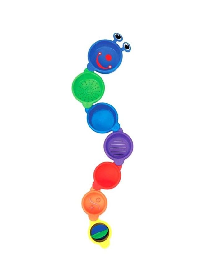 Munchkin 7-Piece Caterpillar Spillers Stacking And Straining Cup Set 11080 20x15x5cm - Image 2