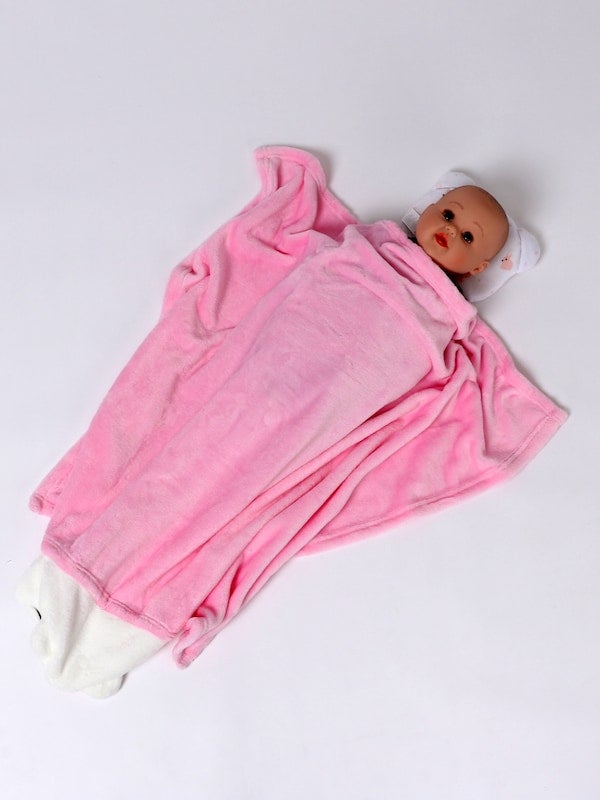 Cartoon Hoodie Soft Skin-Friendly Baby's Swaddling Blanket - Image 5