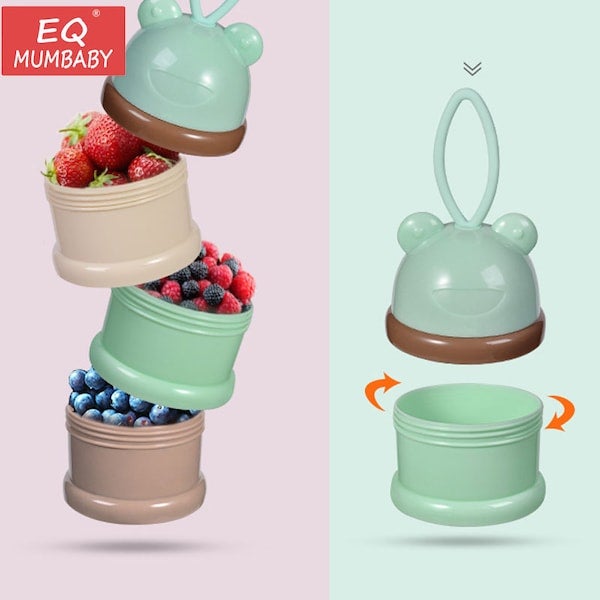 Portable 3 Section Baby Milk Powder Dispenser - Image 4