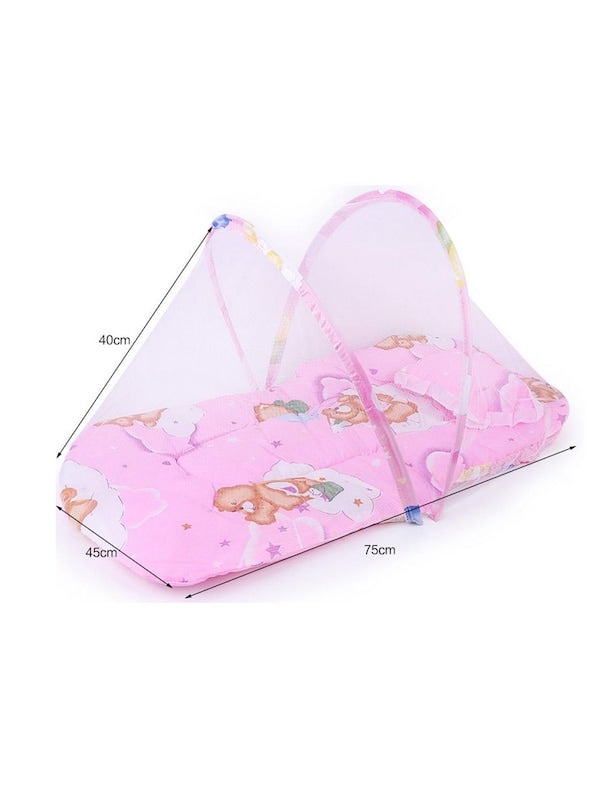 Foldable Cartoon Portable Baby's Crib With Mosquito Net