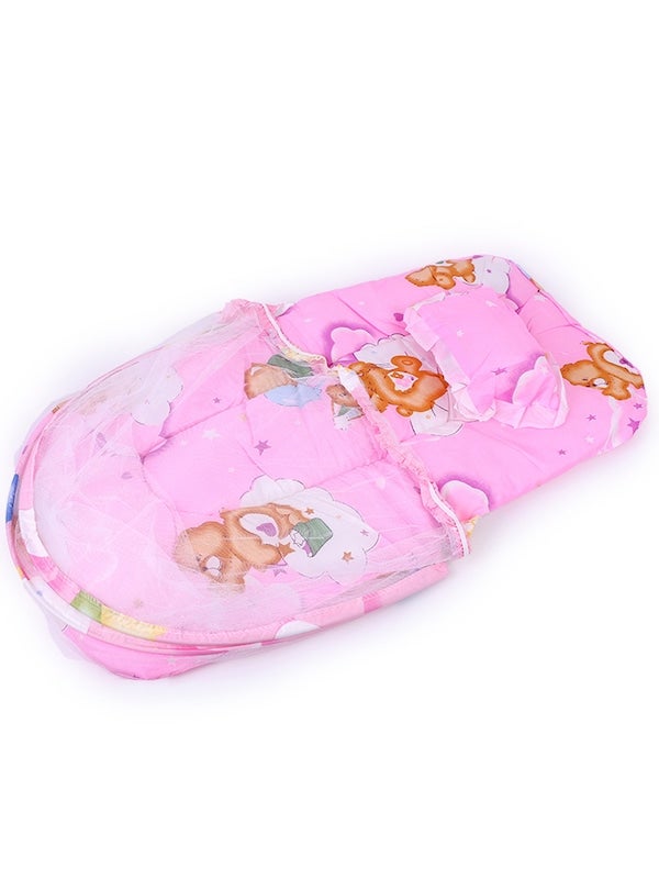 Foldable Cartoon Portable Baby's Crib With Mosquito Net