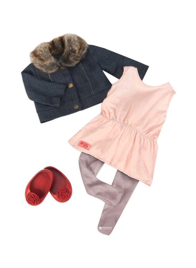 أور جنريشن طقم ملابس وجاكيت جينز لمجسمات الشخصيات طراز BD30212Z - Image 1