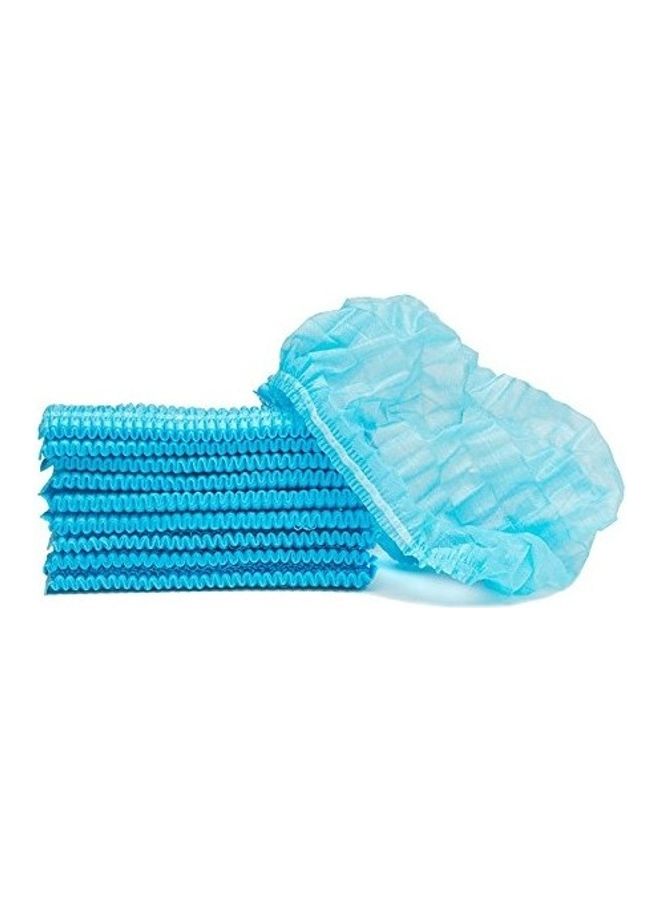 100 Piece High Quality Disposable Bouffant Caps Blue  - Image 1