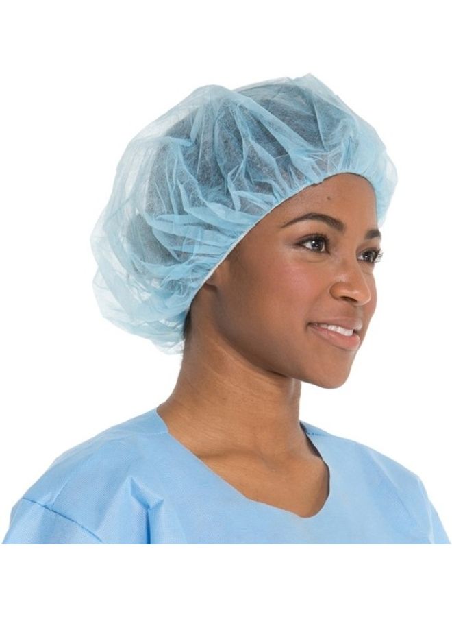200 Piece High Quality Disposable Bouffant Caps Blue - Image 3