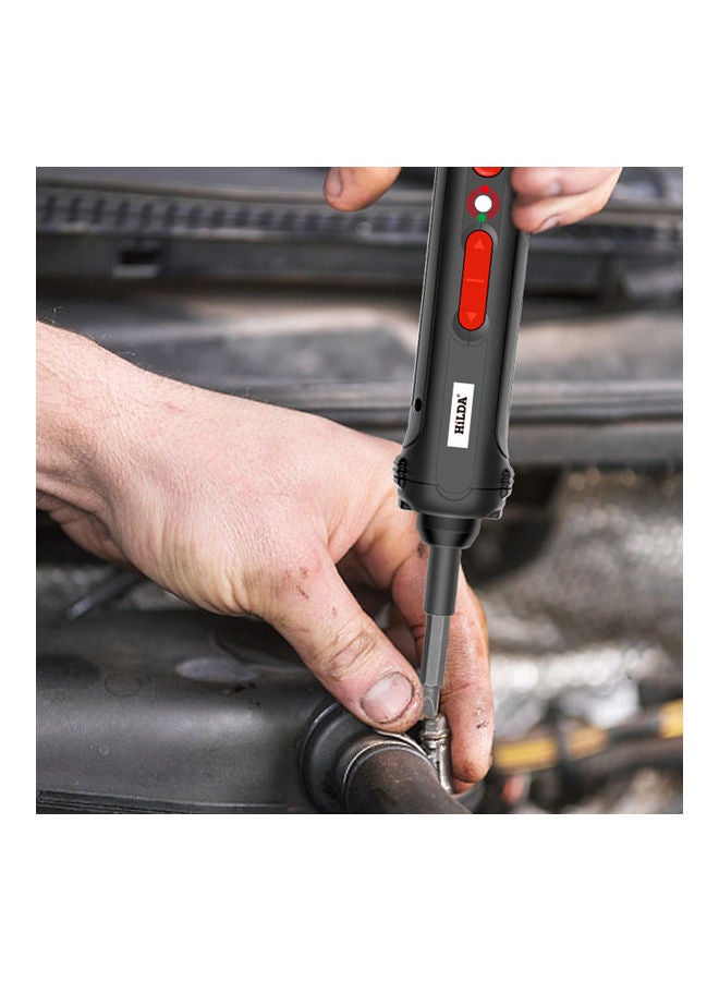 HILDA 20-Piece Mini USB Rechargeable Electric Screwdriver With LED Indicator Light Black/Red  - Image 5