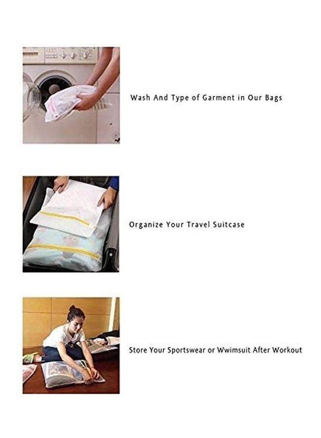 5-Piece Laundry Bag Multicolour 24x24inch - Image 4