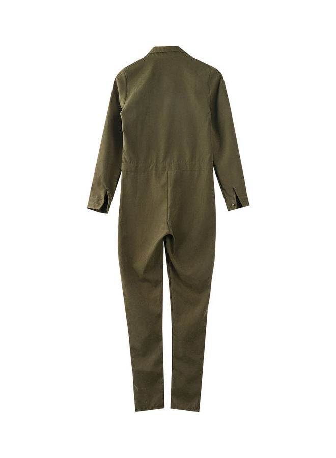 Generic - Solid Jumpsuit Army Green - Image 1