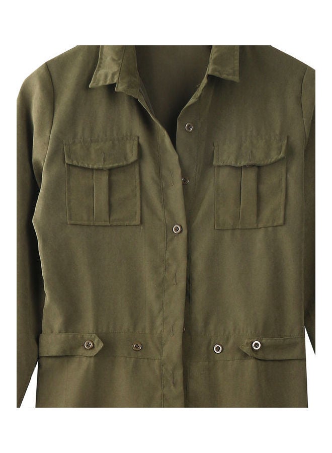 Generic - Solid Jumpsuit Army Green - Image 1