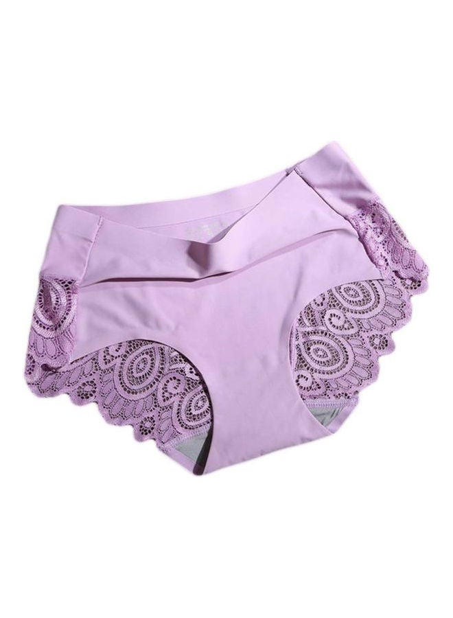 Lace Detailed Seamless Panty Pink 