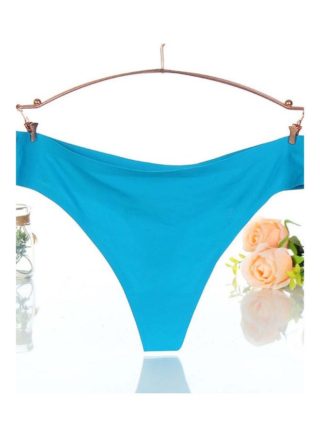 Solid Invisible Seamless Panty Sky Blue - Image 2