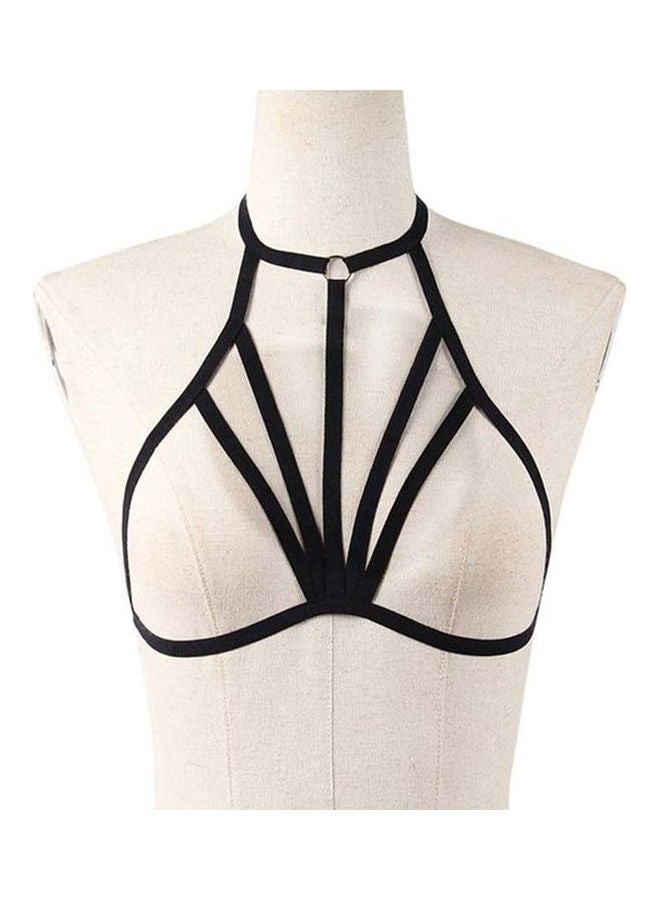 Elastic Harness Bra Black 