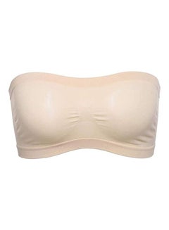 Solid Tube Top Bra Nude