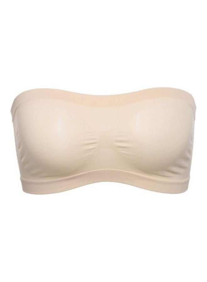 Solid Tube Top Bra Nude  - Image 1