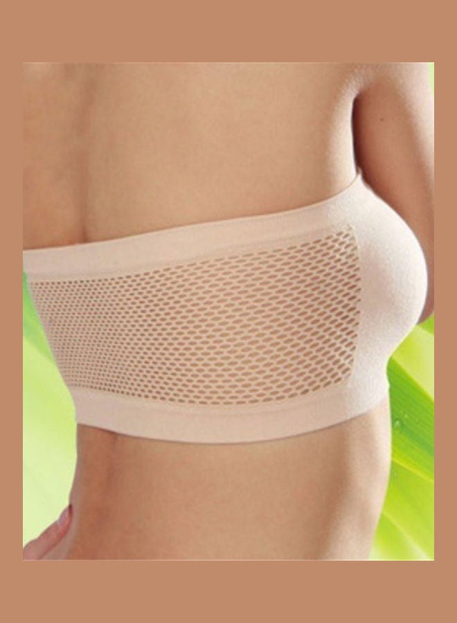 Solid Tube Top Bra Nude  - Image 2
