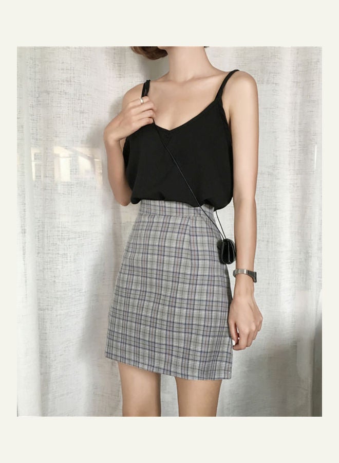 Generic - High Rise Mini Skirt Grey - Image 1