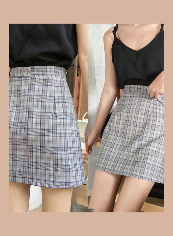 Generic - High Rise Mini Skirt Grey - Image 1