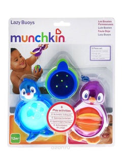 5-Piece Lazy Buoys Bath Toy Set 9.4x2.8x7.9cm
