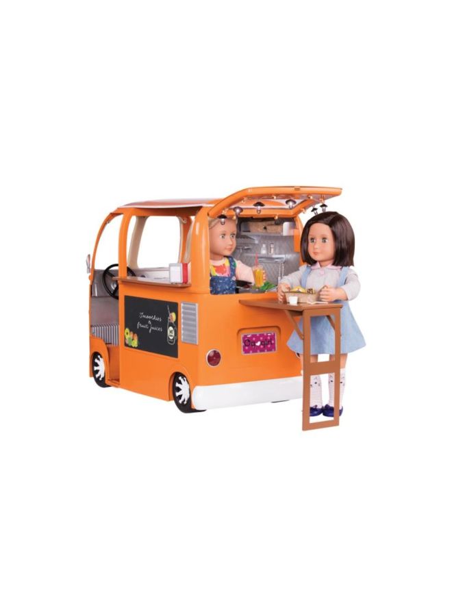 Our Generation - Food Truck Vehicle Doll Set BOGBD37475Z, Age 3+ Years 32.39x64.77x48.26cm - Image 1