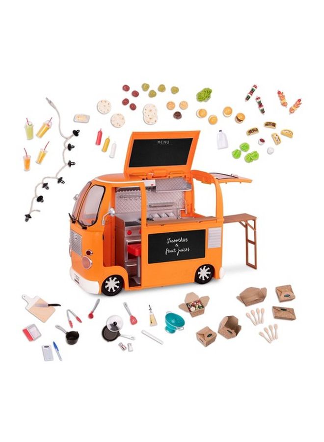 Our Generation - Food Truck Vehicle Doll Set BOGBD37475Z, Age 3+ Years 32.39x64.77x48.26cm - Image 1