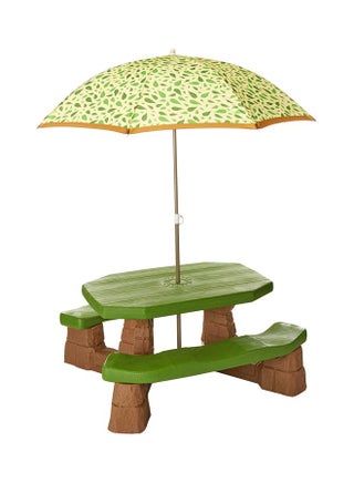 Naturally Playful Picnic Table with Umbrella 113.7 x 65.4 x 29.2cm - v1608224655/N11009277A_1