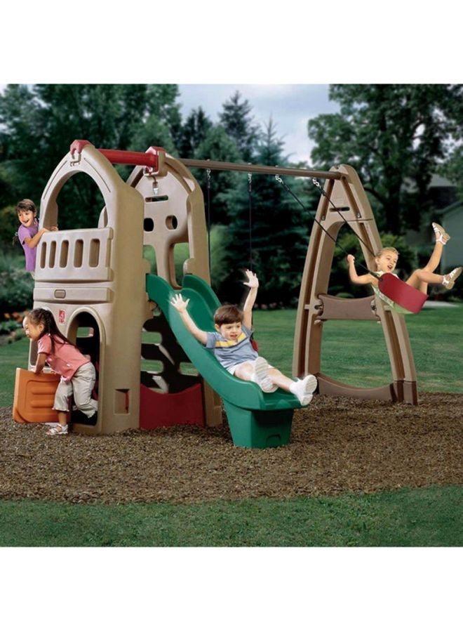 Step2 - Naturally Playful Playhouse Climber & Swing Extension 190.5 x 279.4 x 292cm - Image 1