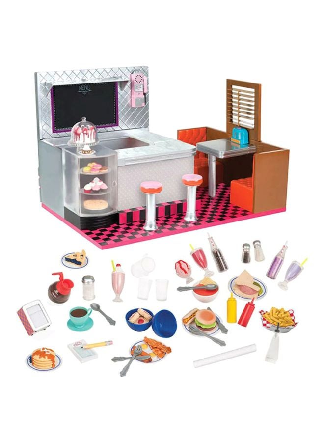Our Generation 75-Piece Bite To Eat Retro Diner Set 18x27x18inch  - Image 1