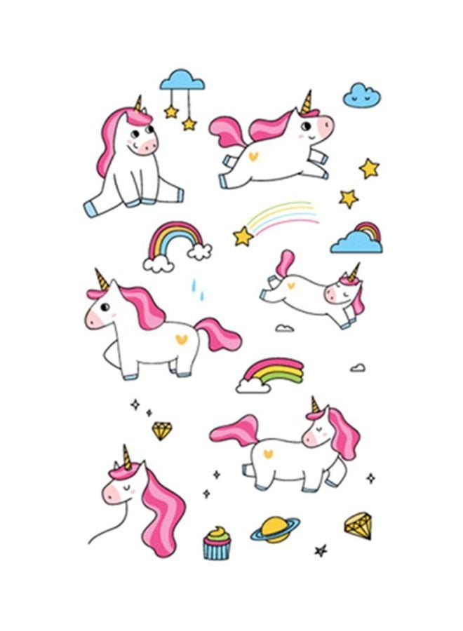 Sharpdo Cartoon Unicorn Tattoo Sticker 27x18x1cm