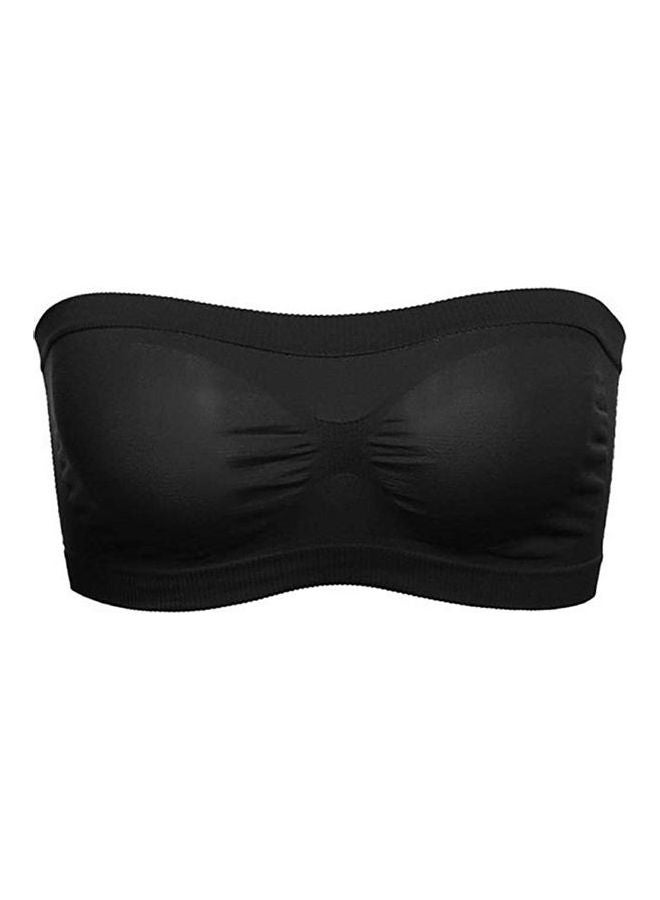 Solid Tube Top Bra Black  - Image 1