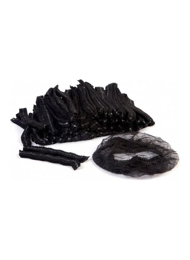 100 Piece High Quality Disposable Bouffant Caps Black 100inch - Image 2
