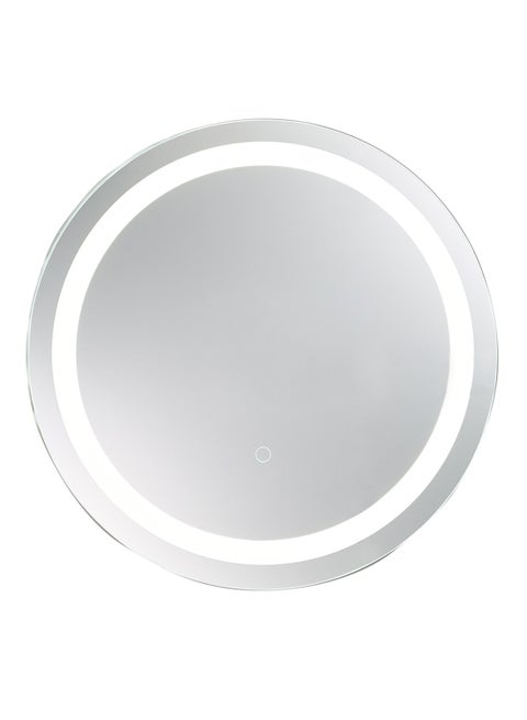 Single Touch Key Circle Shape LED Bathroom Mirror Transparent 600 x 6000 x 30mm