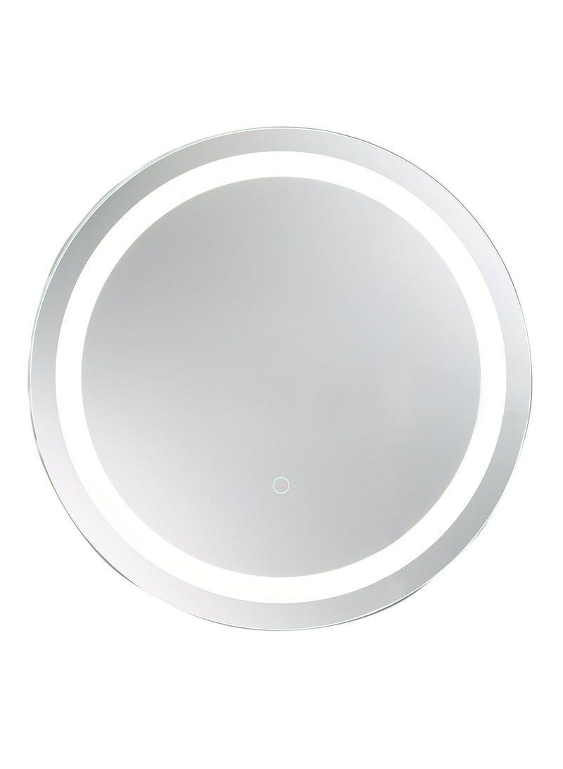 Single Touch Key Circle Shape LED Bathroom Mirror Transparent 600 x 6000 x 30mm
