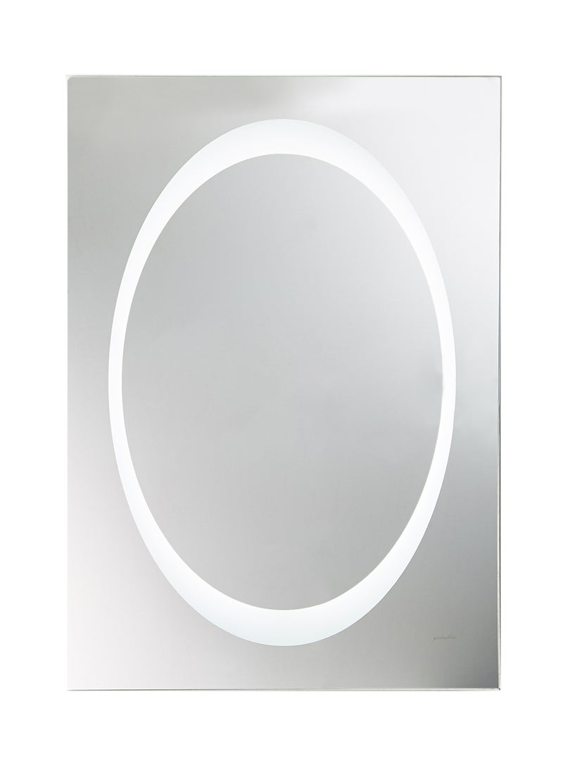 fashionhome Single Touch Key Oval Shape LED Bathroom Mirror Transparent 500mm  - Image 1
