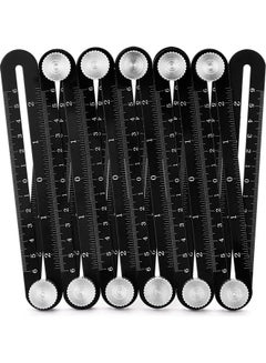 Generic 12-Fold Multi Angle Measuring Ruler Black 
