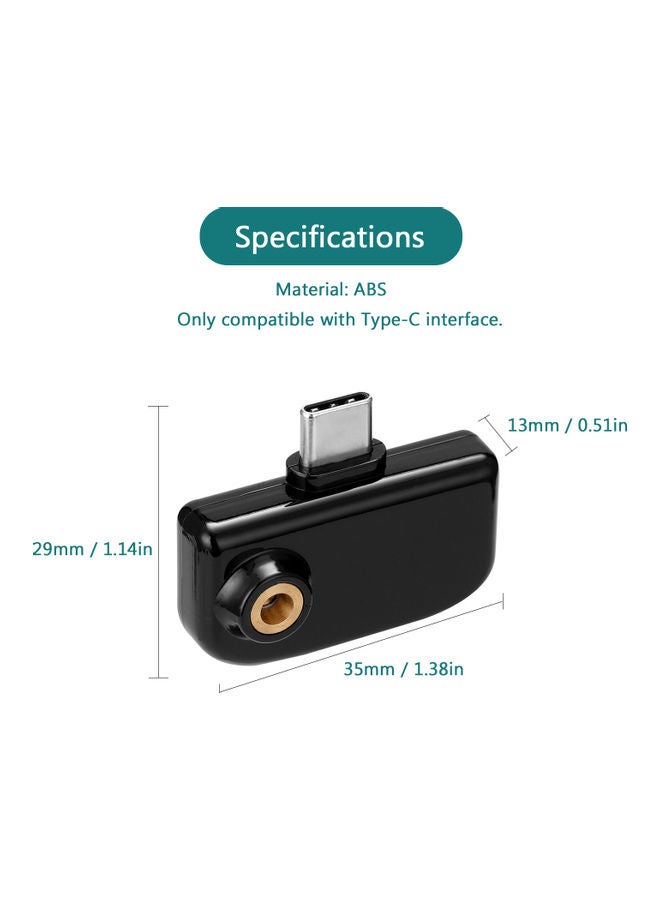 Mini Intelligent Non-Contact Type Infrared USB Thermometer Black 10 x 5 x 10cm