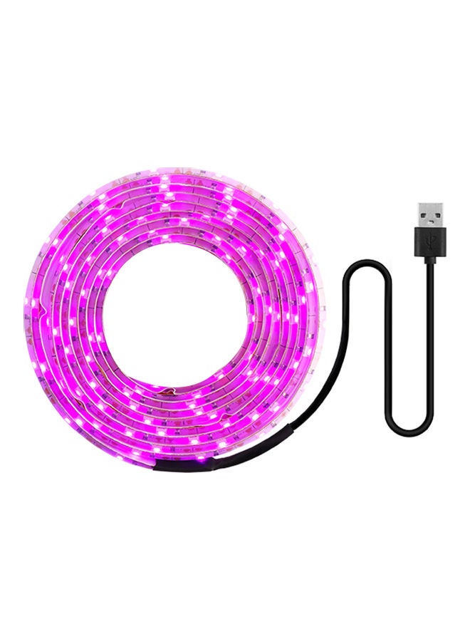 شريط إضاءة LED كامل الطيف لنمو الشعر وردي/أسود 1متر