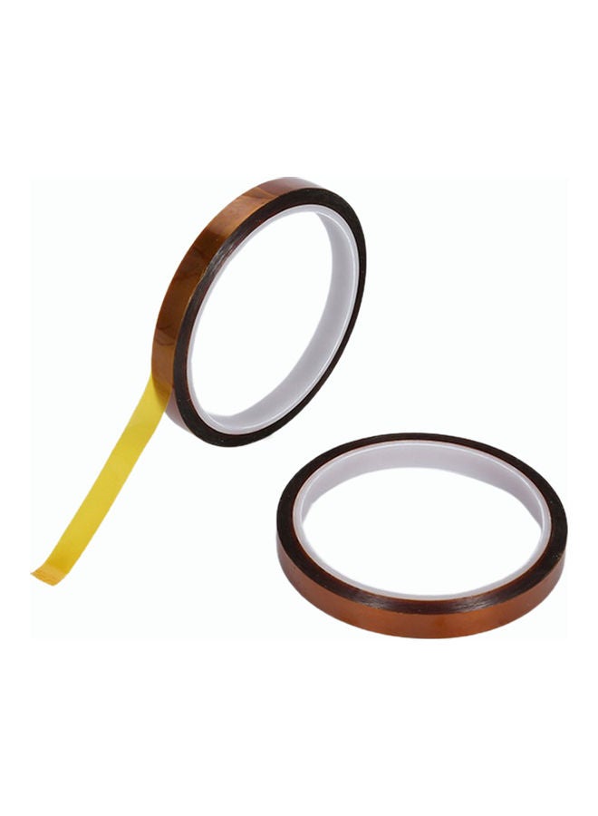 طقم أشرطة من البولي ايميد مقاومة للحرارة مكون من قطعتين بني 10 x 5سم