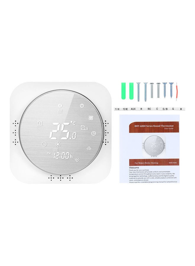 Programmable Thermostat Silver 14.70 x 4.10 x 14.50cm - Image 1