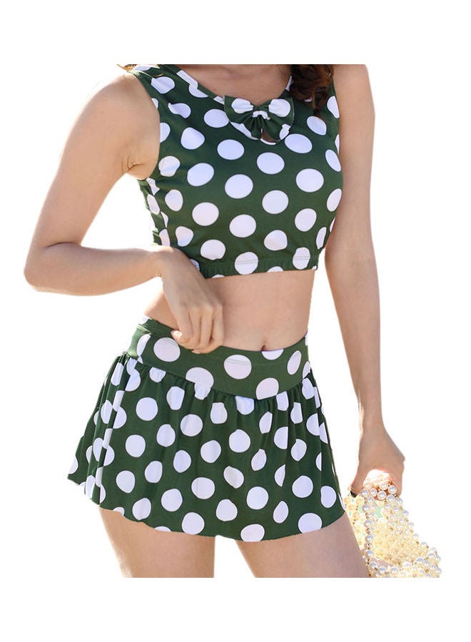 2-Piece Tops And Skirt Suit Green - Image 1