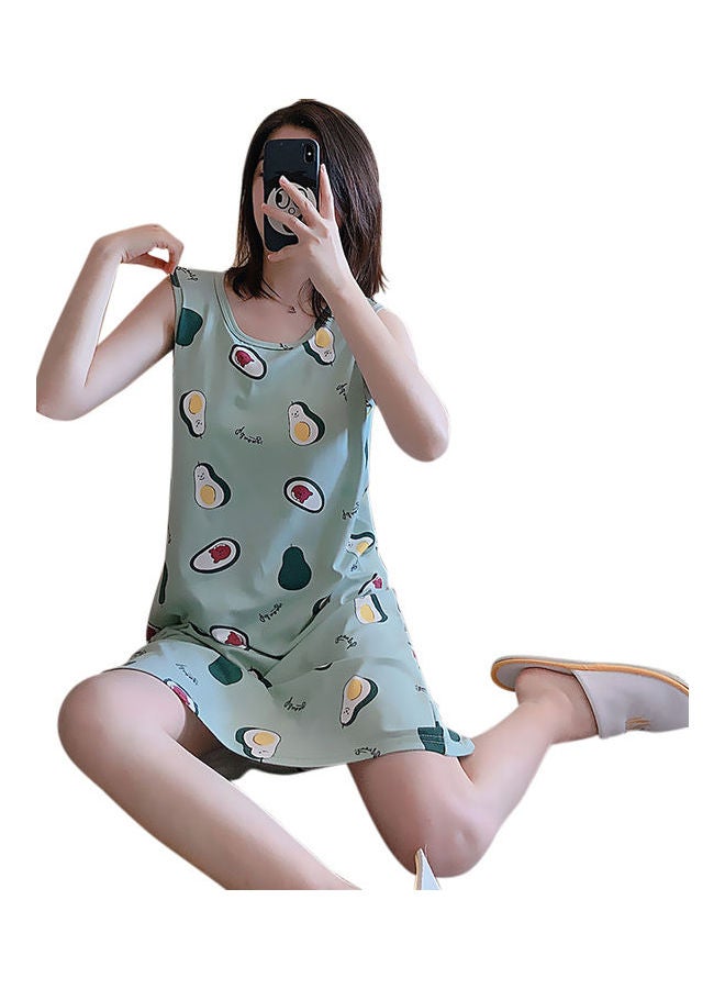 Sleeveless Nightwear Dress Multicolour