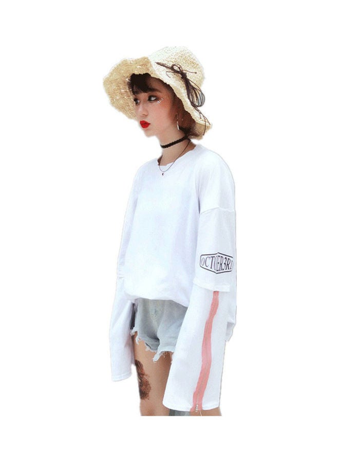 تيشيرت بتصميم هاراجوكو فريد وسميك أبيض - Image 2