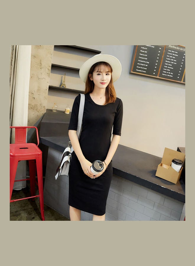 Cotton Solid Colour Costume Black - Image 2